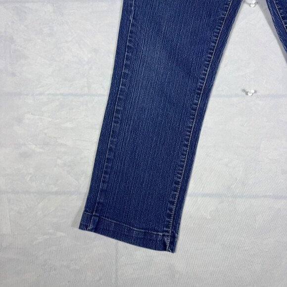 Calvin Klein Straight Leg Jeans Womens Navy Blue Denim 5-Pocket Classic Size 10 - Picture 7 of 13